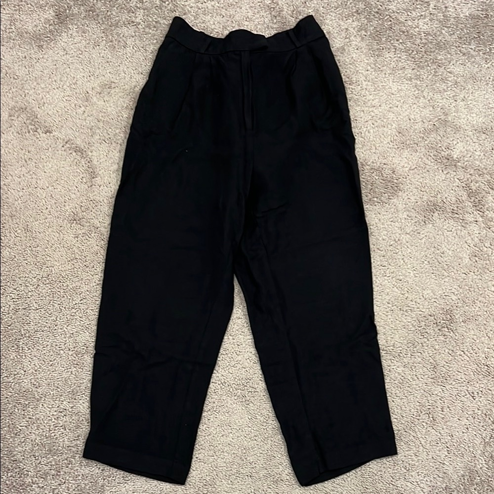H&M Linen Blend Black Women's Trousers